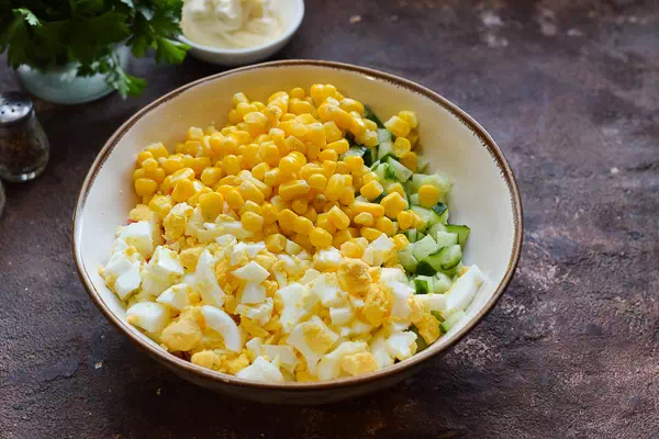 крабовый салат без риса пошаговый рецепт с фото 5